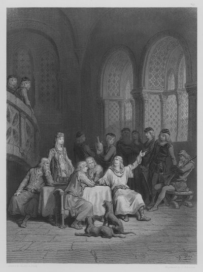 Lancelot Relating His Adventures by Gustave after Dore